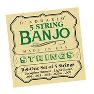 Daddario J69 5-String Banjo Nickel 9-20