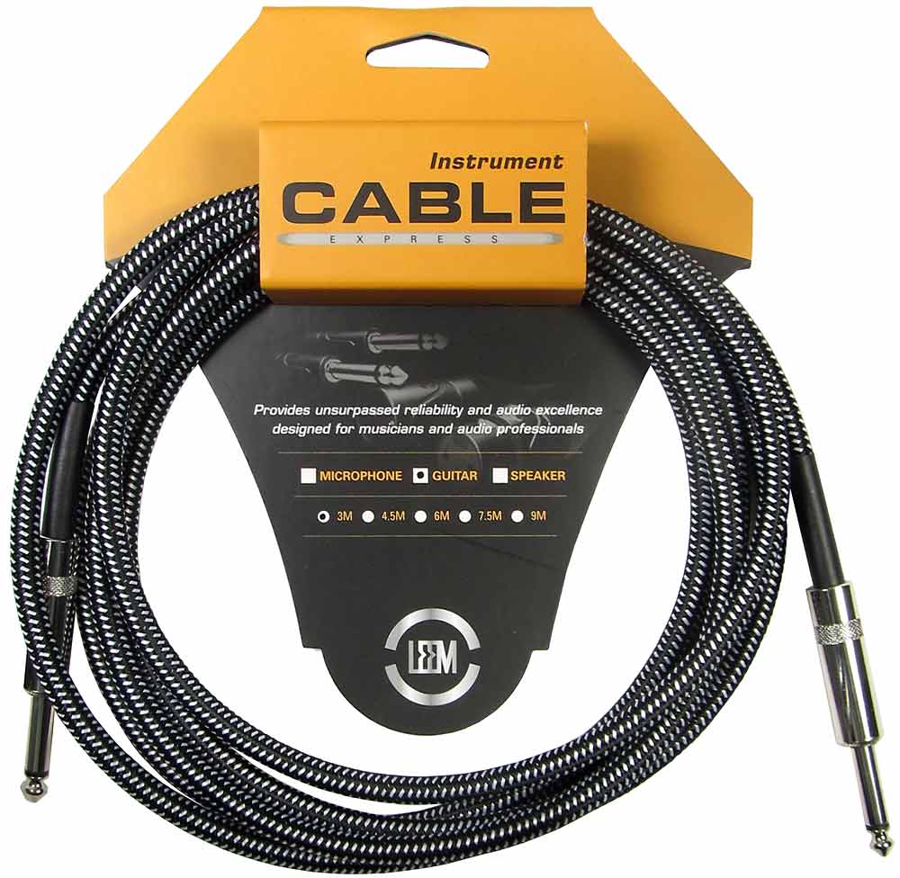 Leem 10ft 3m Fabric Guitar Cable