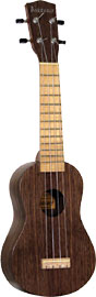 Ashbury AU-12S Soprano Ukulele, Black Walnut